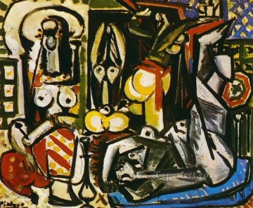 women Painting - The Women of Algiers Delacroix IV 1955 Pablo Picasso